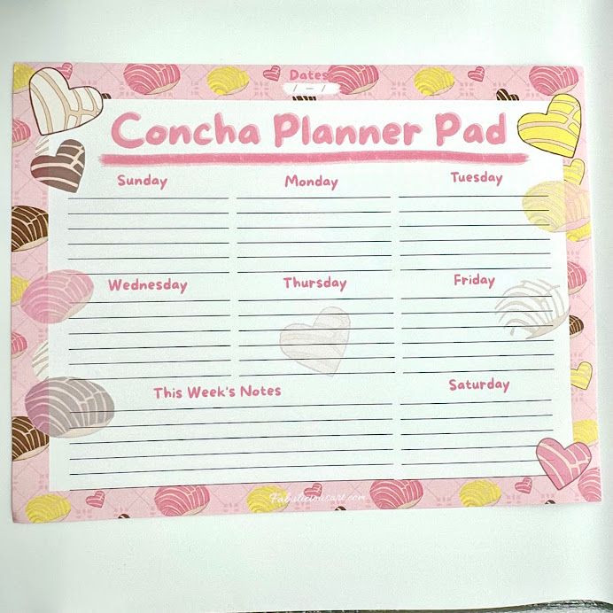Concha (Mexican Pan Dulce) Planner Pad