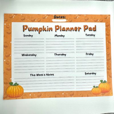 Pumpkin Pattern Planner Pad