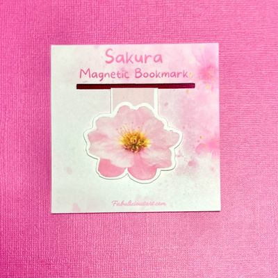 Cherry Blossom Magnetic Bookmark