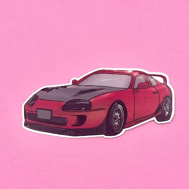 Supra | Colorful Car Die-cut sticker