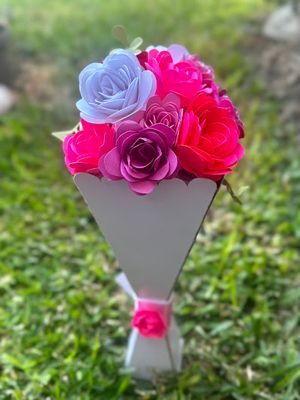 Pink Paper Flower Bouquet - Small