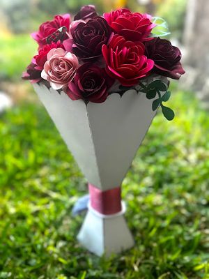 Red Paper Flower Bouquet - Medium