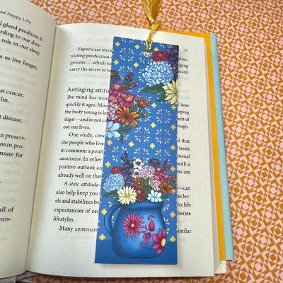 Ollita de Flores (Flowers in a Mexican Clay Mug) Bookmark Ollita de Flores (Flowers in a Mexican Clay Mug) Bookmark