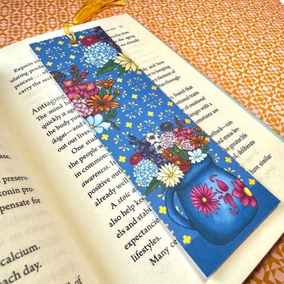 Ollita de Flores (Flowers in a Mexican Clay Mug) Bookmark