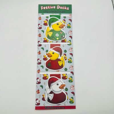 🎄 Festive Ducks | Magnetic Bookmark Set 🎄
