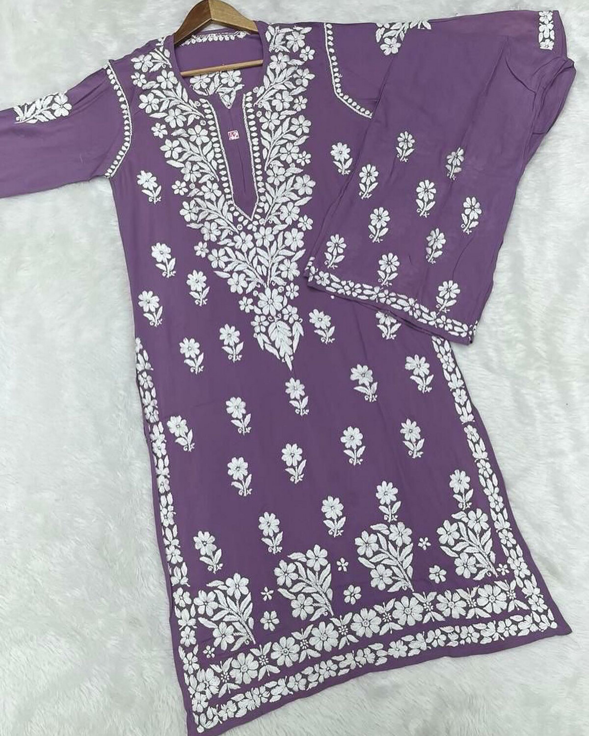 “SNEHA” Modal Chikankari Kurta &amp; Plazo