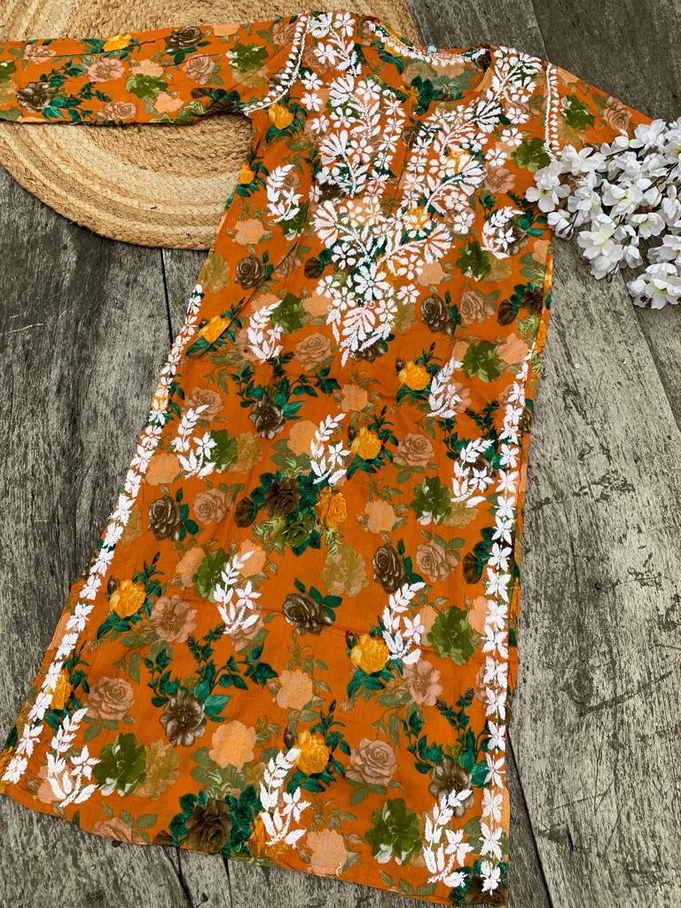 &quot;RANI&quot; Mul Cotton Chikankari Kurta