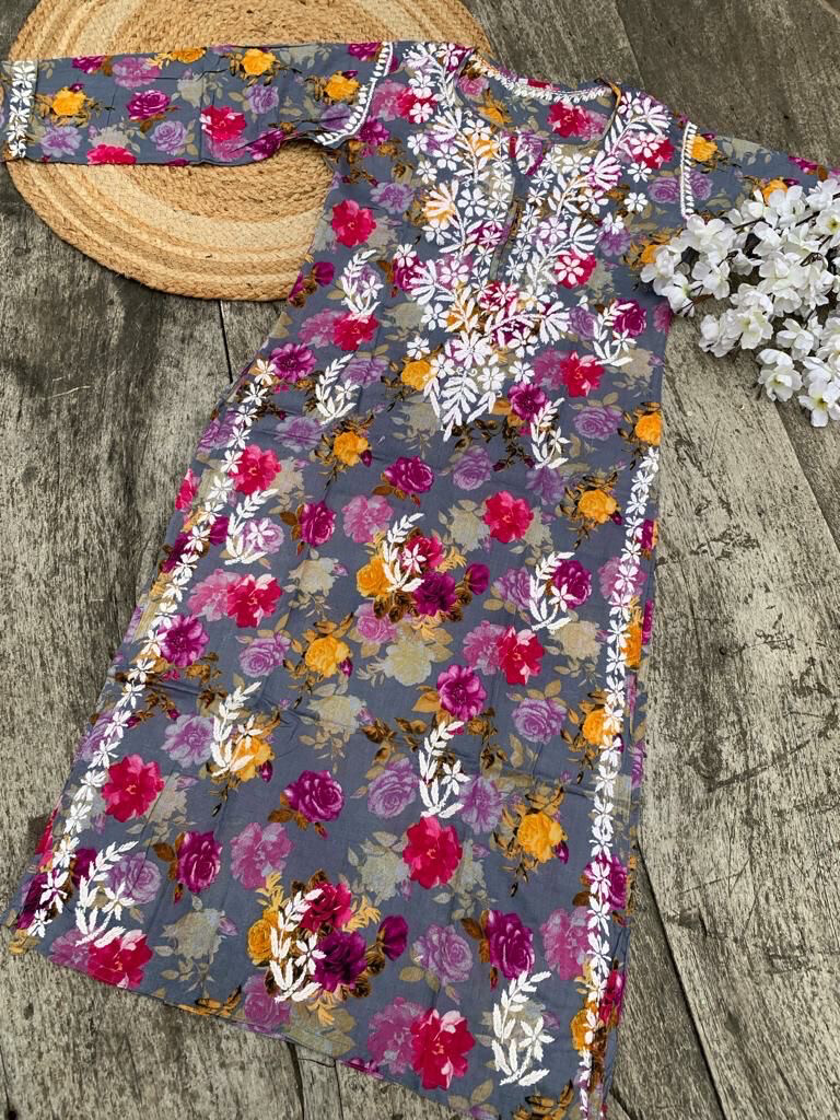 &quot;RANI&quot; Mul Cotton Chikankari Kurta