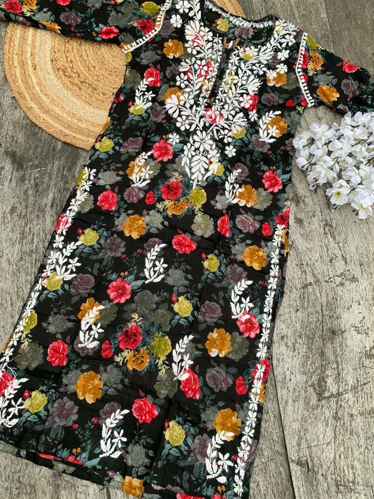 &quot;RANI&quot; Mul Cotton Chikankari Kurta