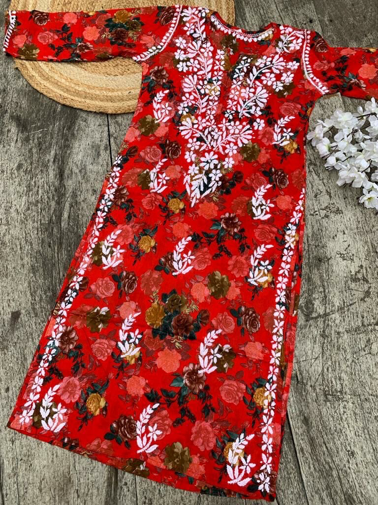 &quot;RANI&quot; Mul Cotton Chikankari Kurta