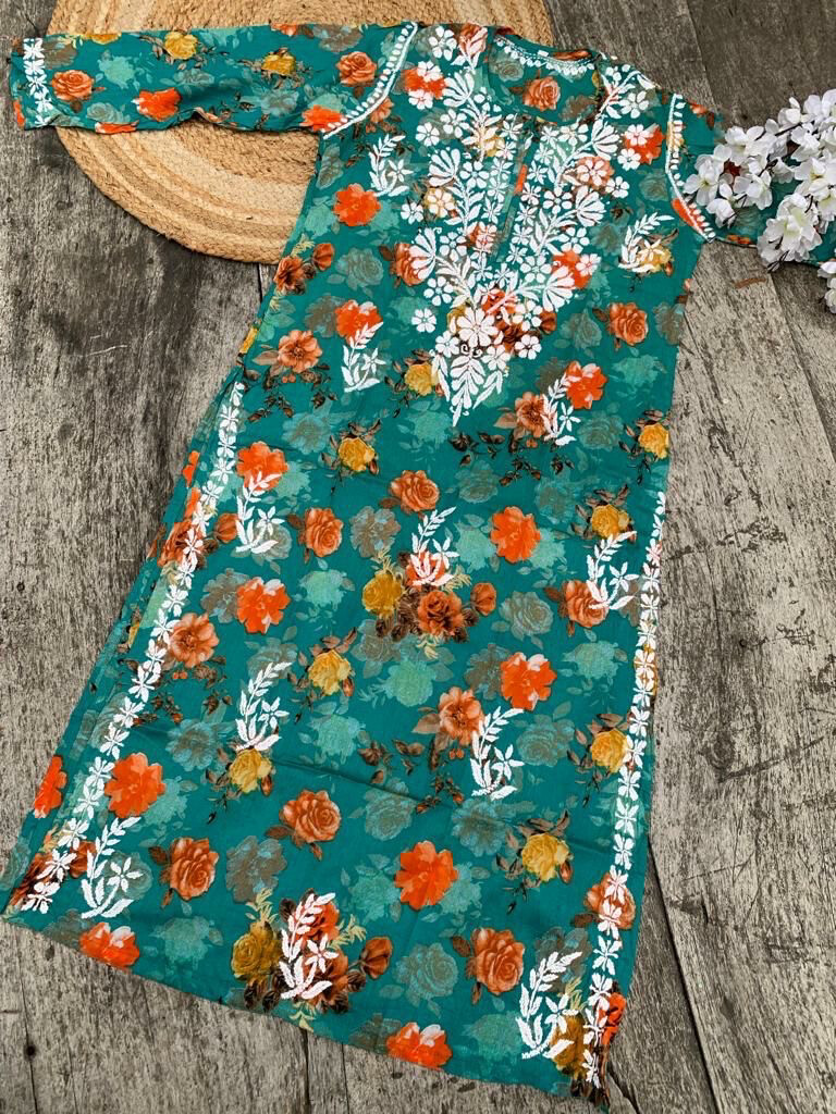 &quot;RANI&quot; Mul Cotton Chikankari Kurta