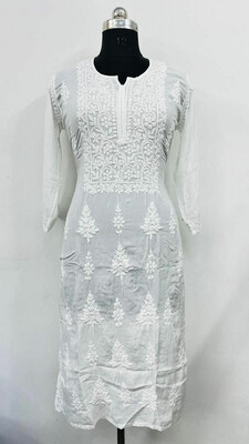 &quot;SAFEAD&quot; Modal Chikankari Kurta