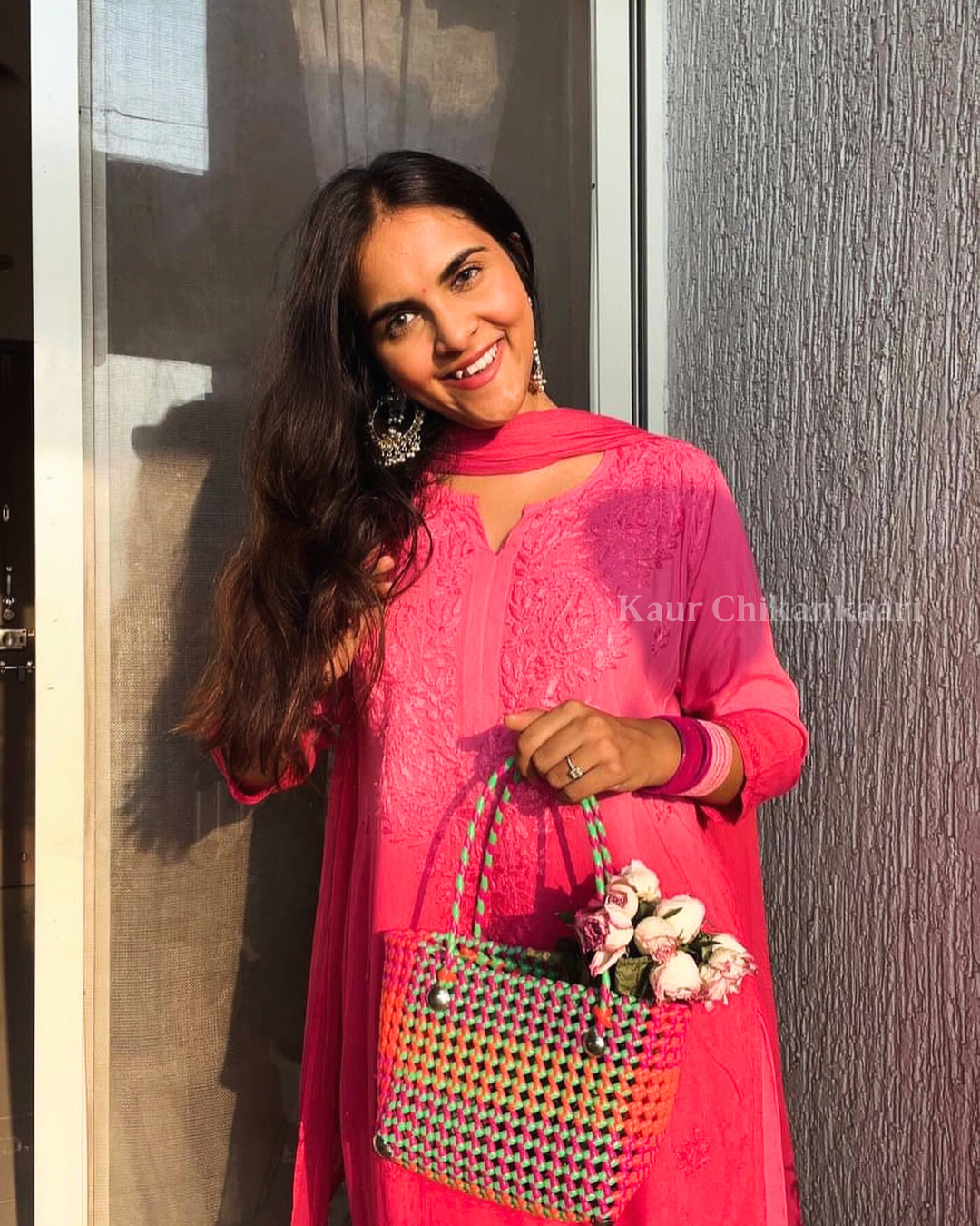 &quot;JINA&quot; Ombre Chikankari Suit Set