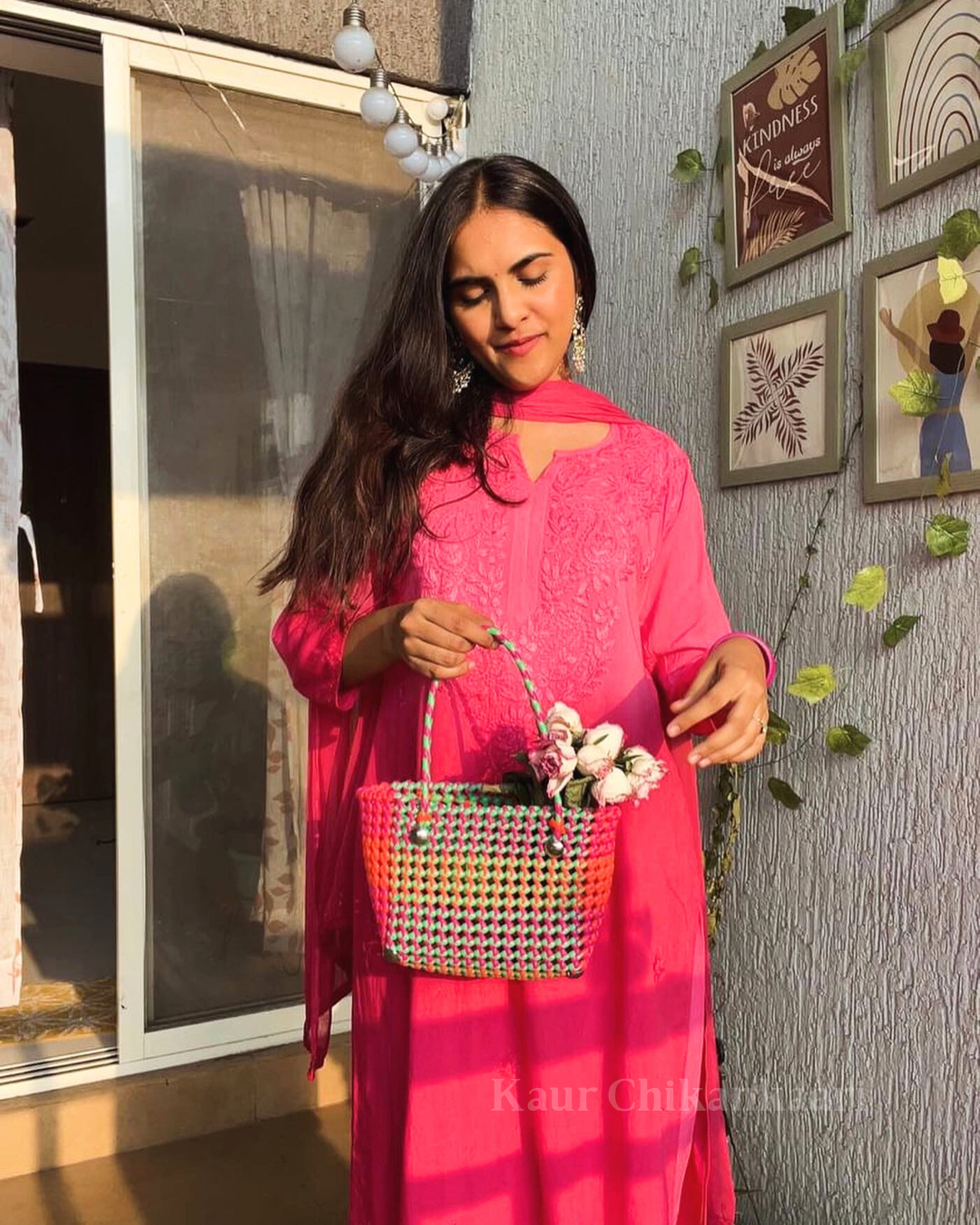 &quot;JINA&quot; Ombre Chikankari Suit Set