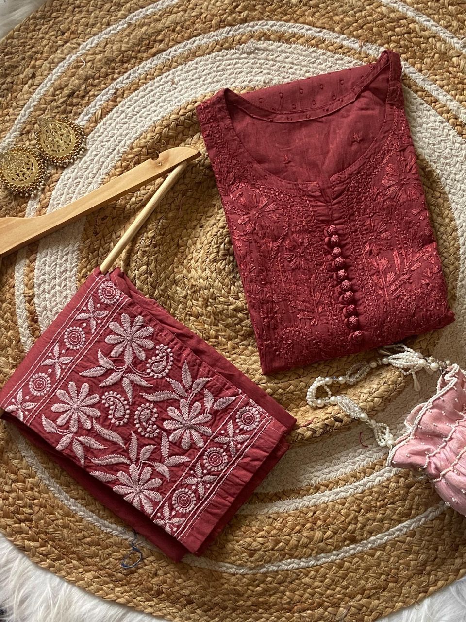 “POOJA” Chikankari Co-Ord Set
