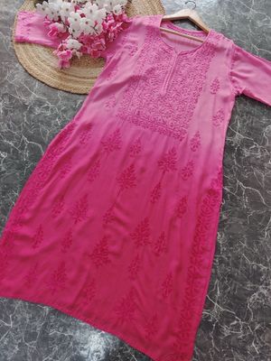 “RANGEEN” Ombré Chikankari Kurta