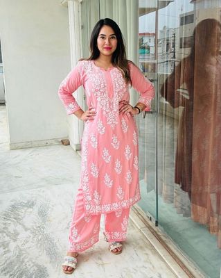 “AAYAT” Chikankari Kurta &amp; Plazo