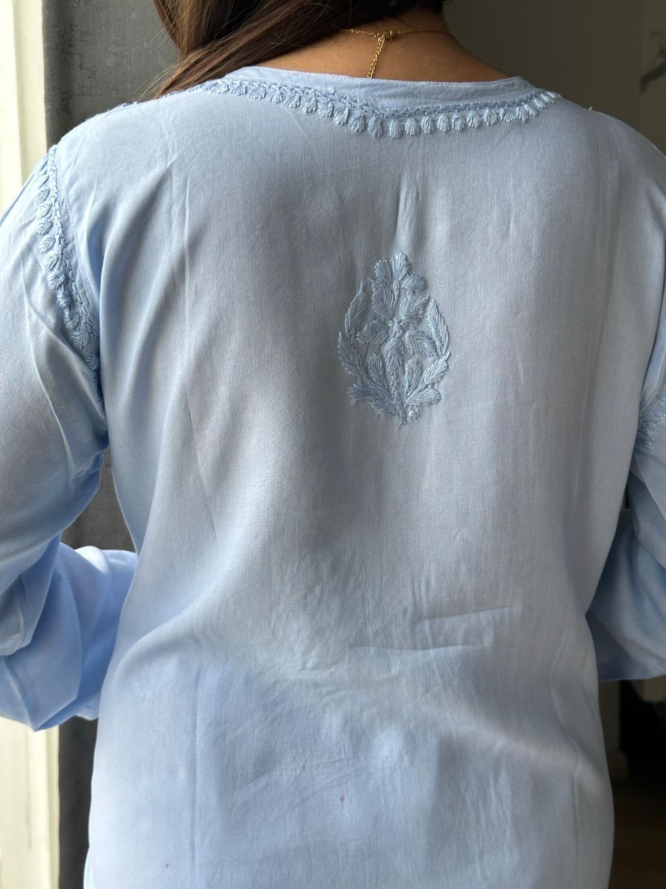 “MONA” Rayon Chikankari Short Kurta