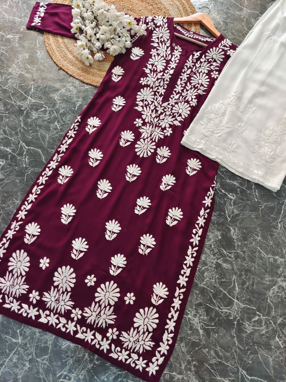 “ALISHA” Modal Cotton Chikankari Kurta