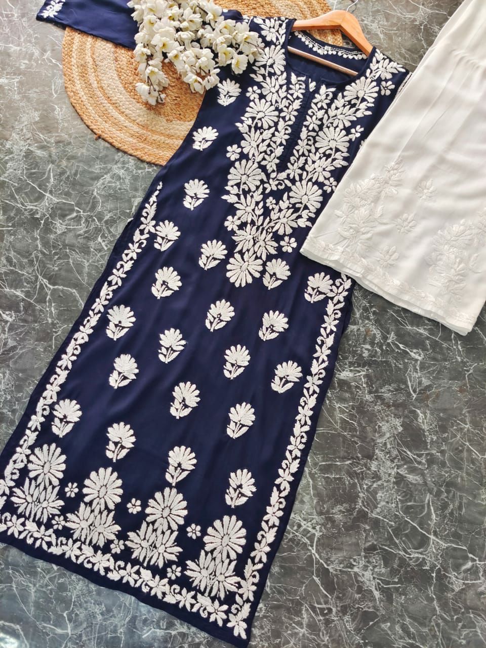 “ALISHA” Modal Cotton Chikankari Kurta