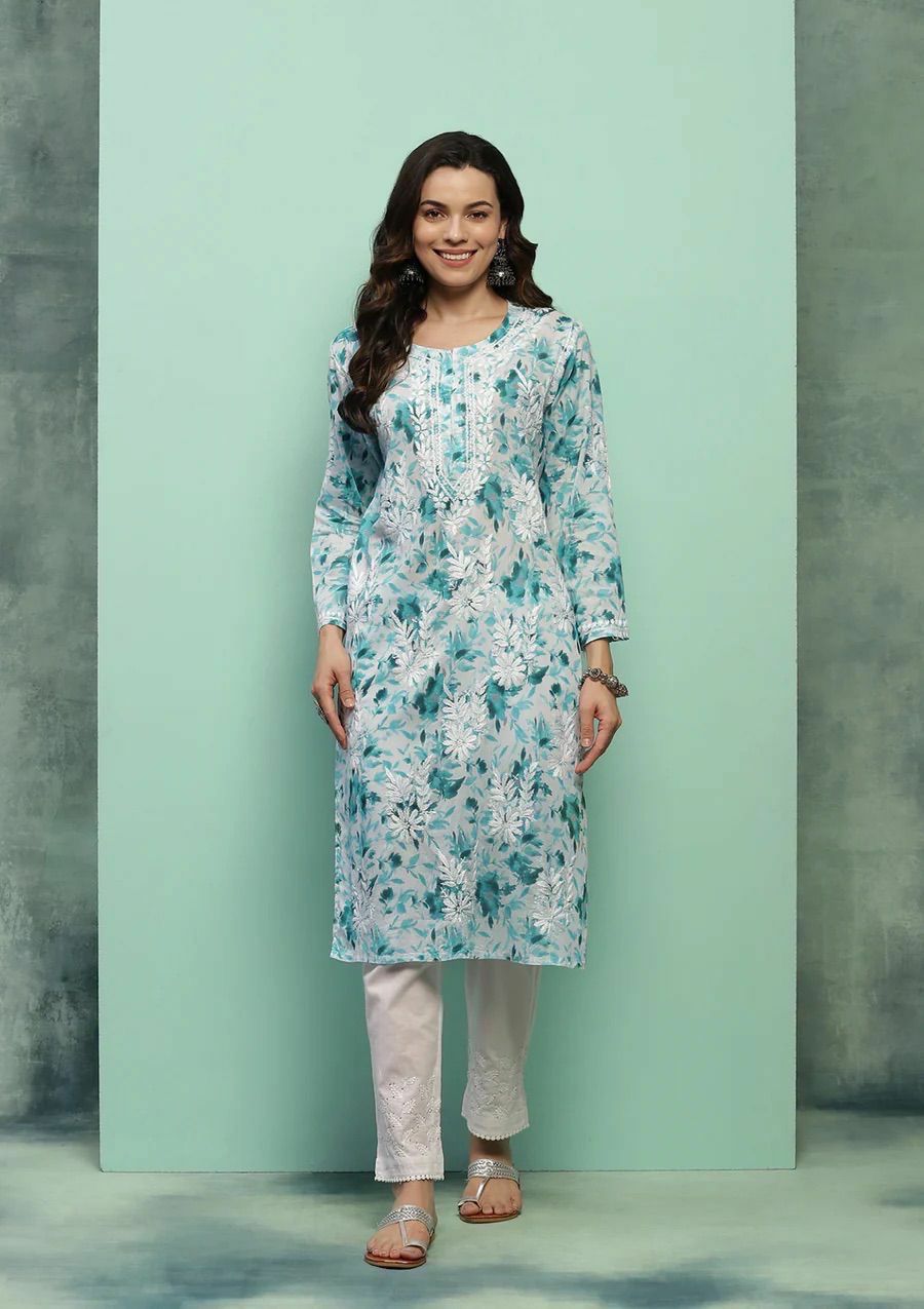 “AUTUMN” Mul Chikankari Kurta