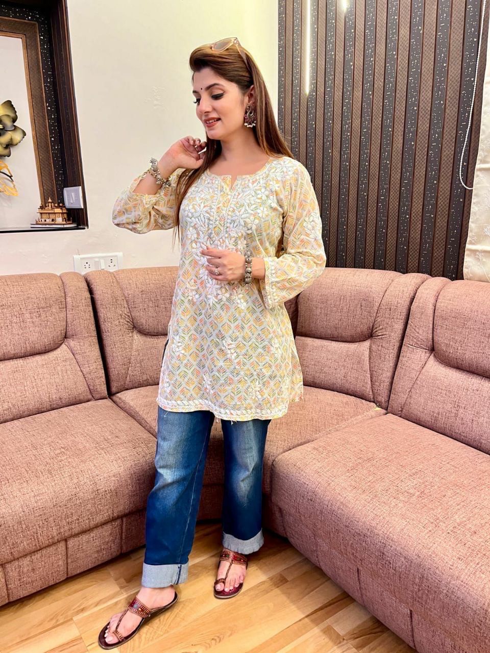 “RAFIA” Short Chikankari Kurta