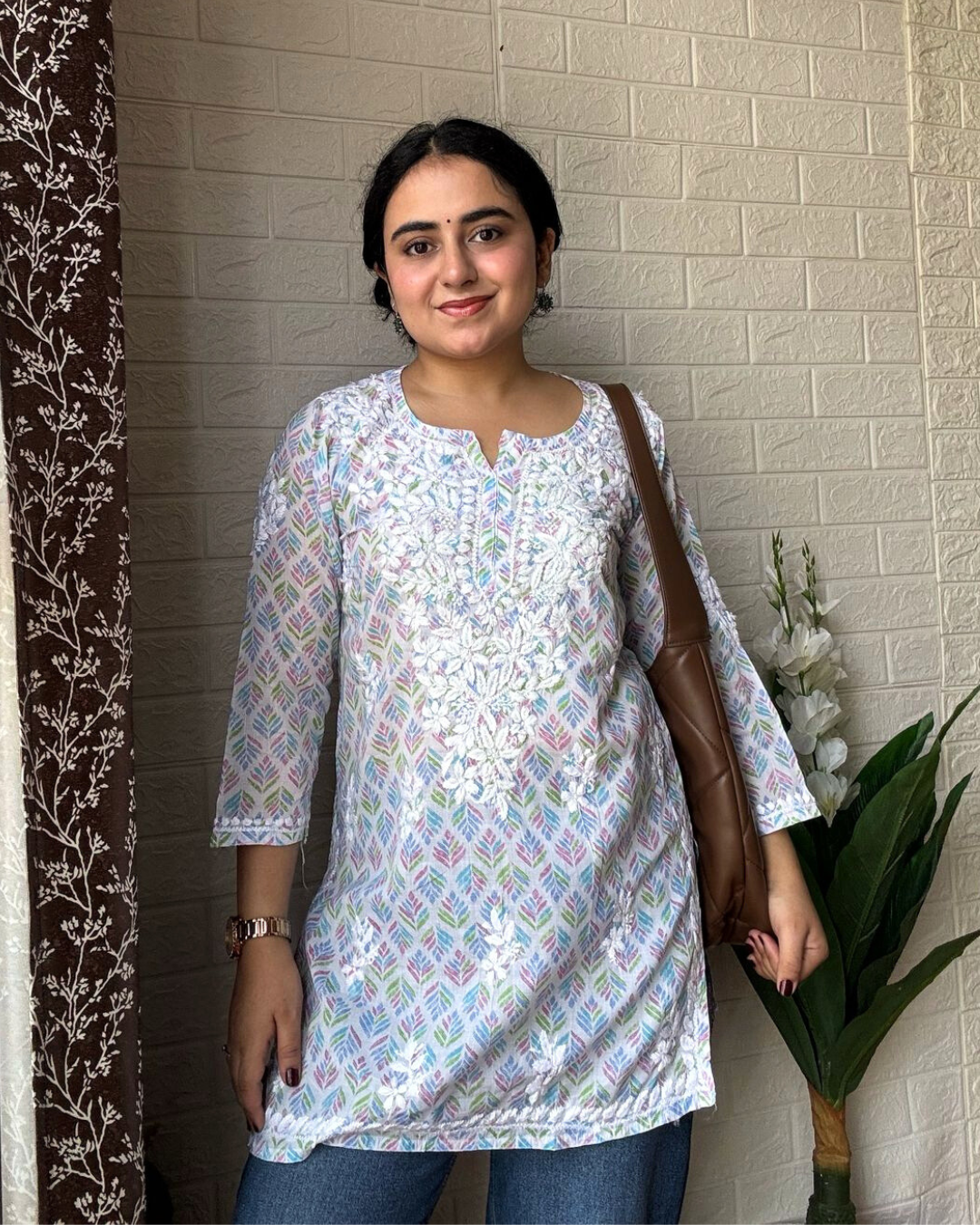 “RAFIA” Short Chikankari Kurta