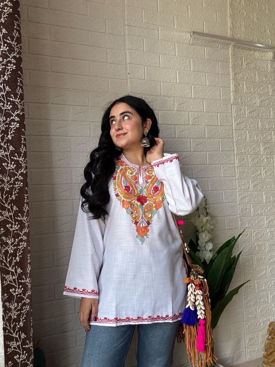 “JANNAT” Short Kashidakari Kashmiri Kurta