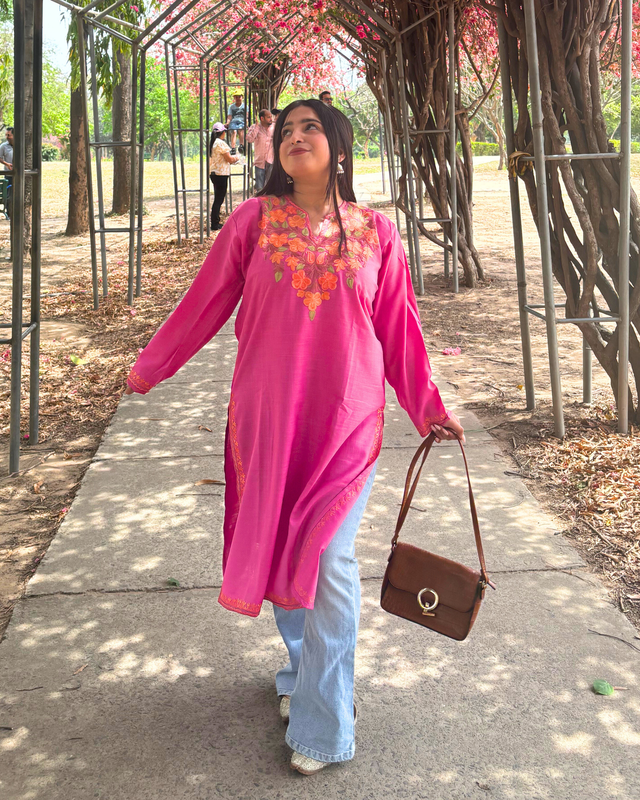 “HANIA” Cotton Kashmiri Kurta