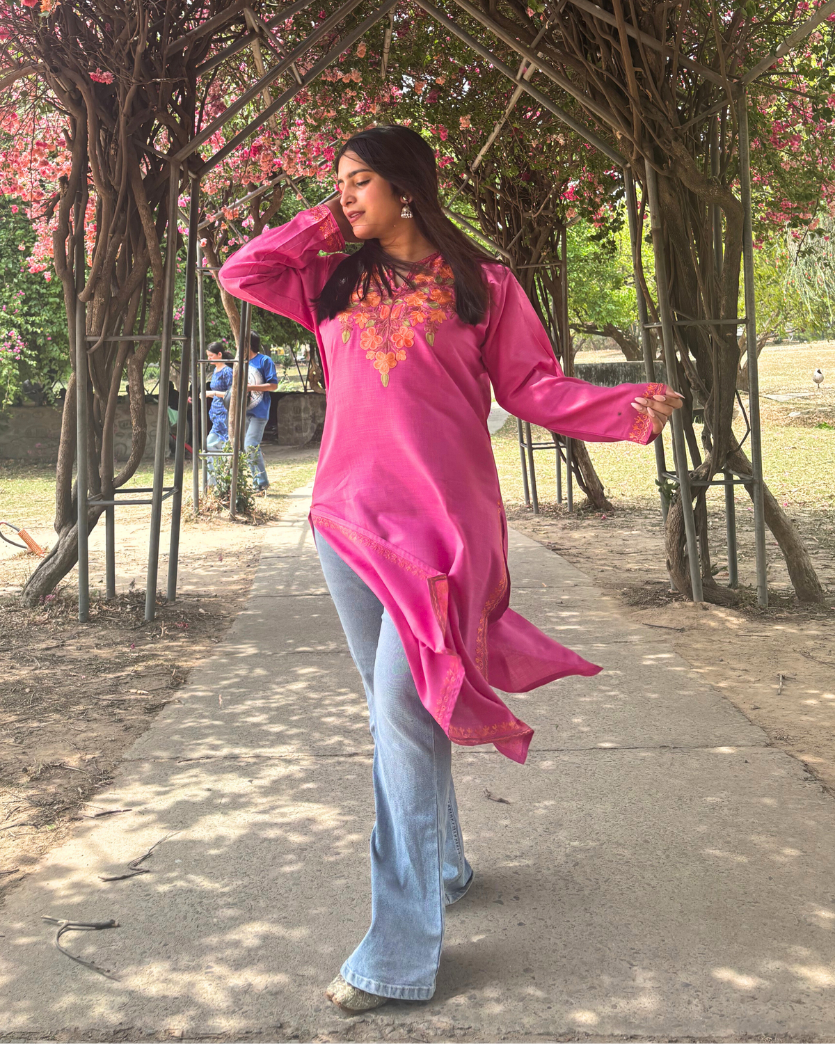 “HANIA” Cotton Kashmiri Kurta