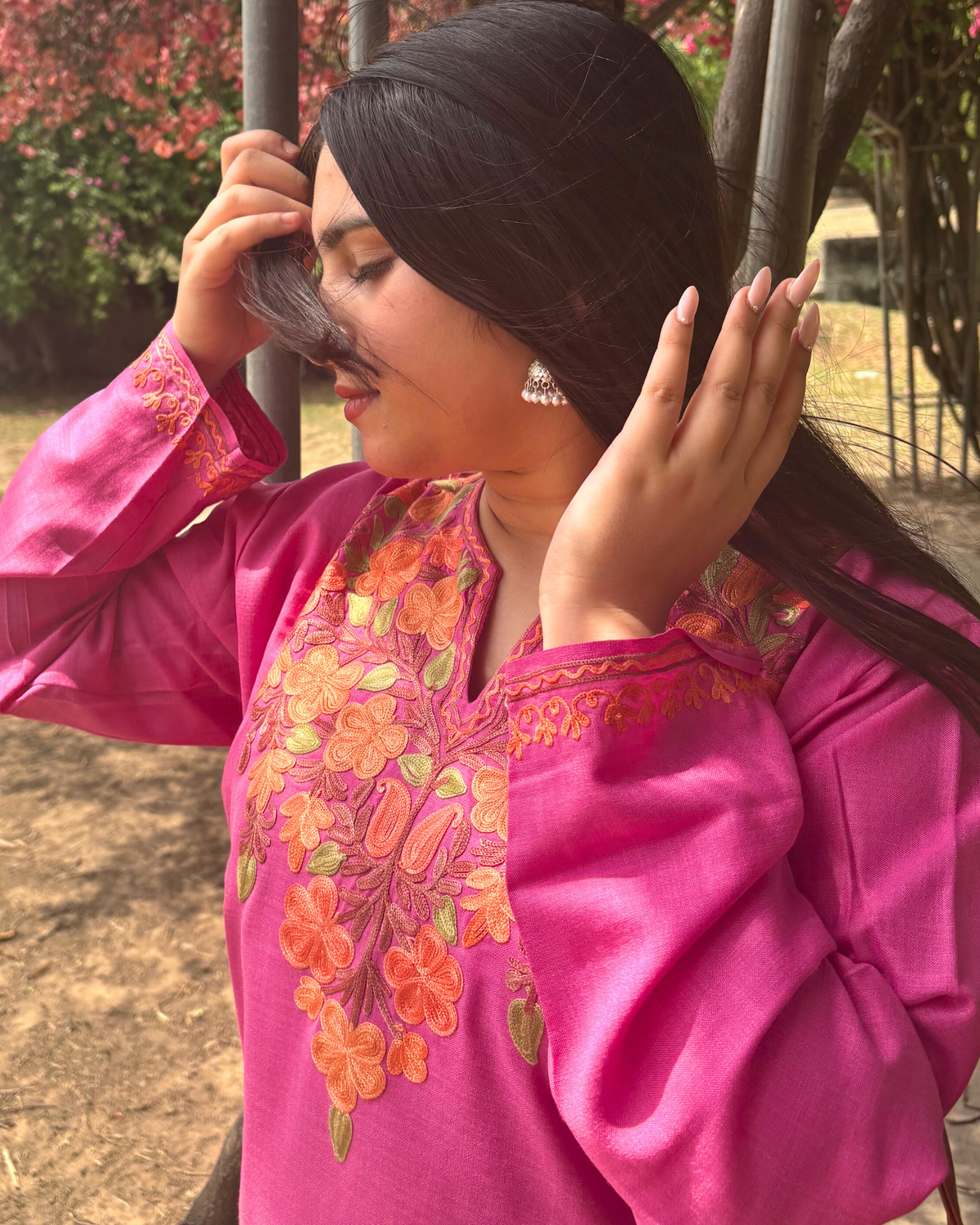 “HANIA” Cotton Kashmiri Kurta