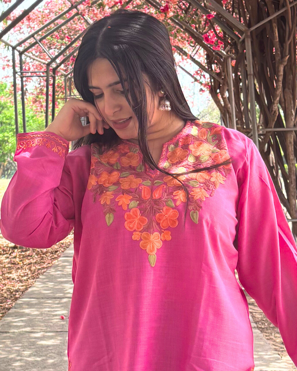 “HANIA” Cotton Kashmiri Kurta