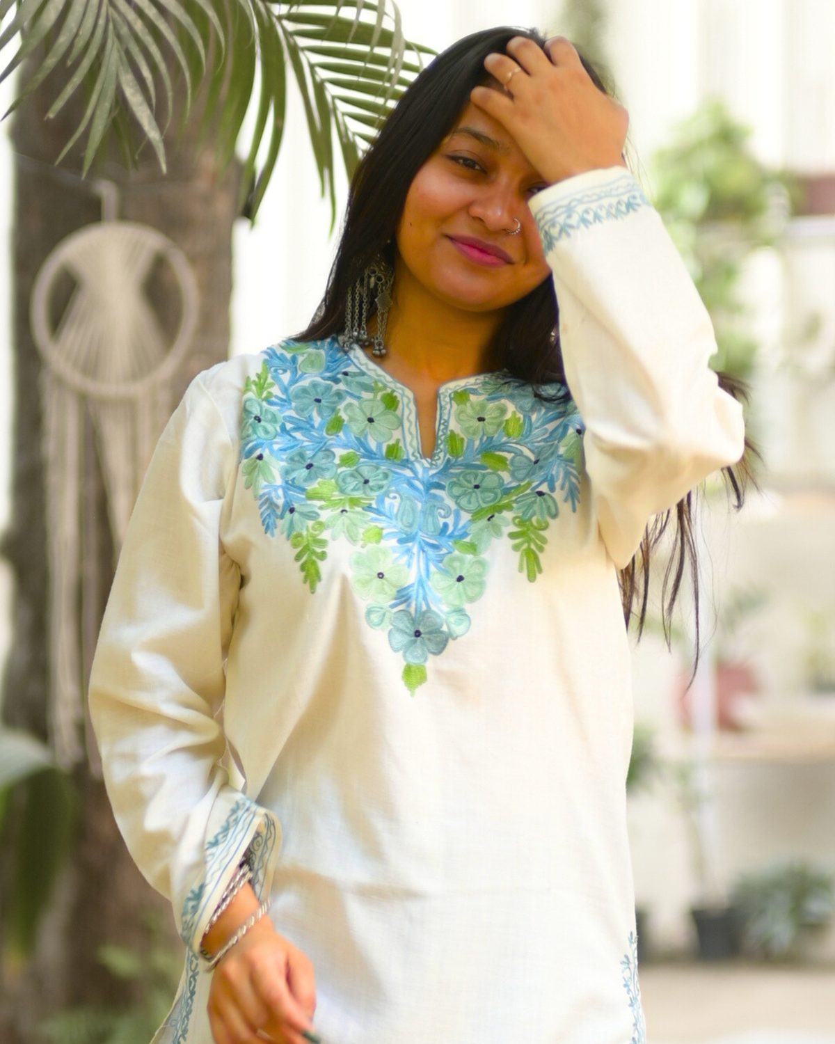 &quot;INSHA&quot; Cotton Kashmiri Kurta