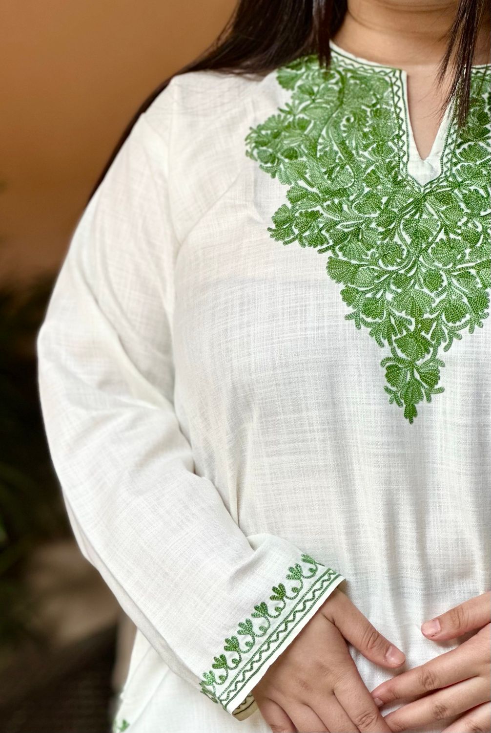 “RUKSANA” Cotton Kashmiri Kurta