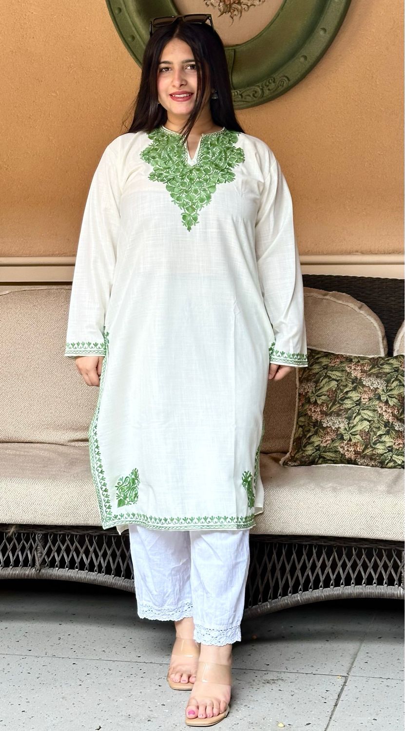 “RUKSANA” Cotton Kashmiri Kurta