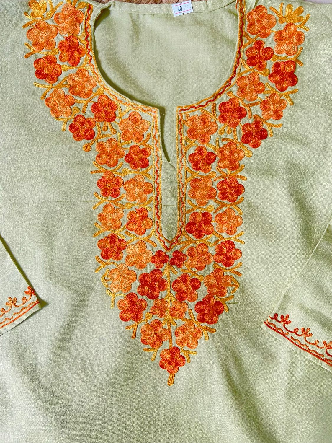 “SANIA” Cotton Short Kashmiri Kurta