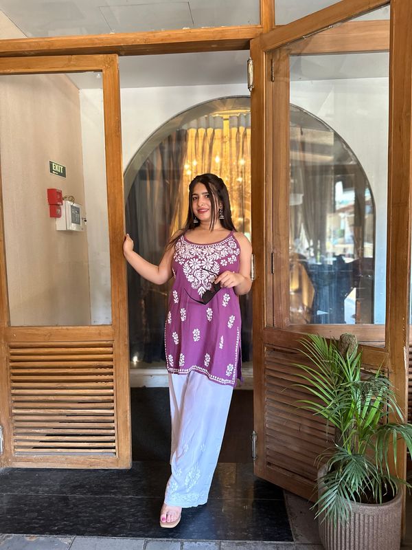 “NAVYA” Noodle Strap Short Kurta