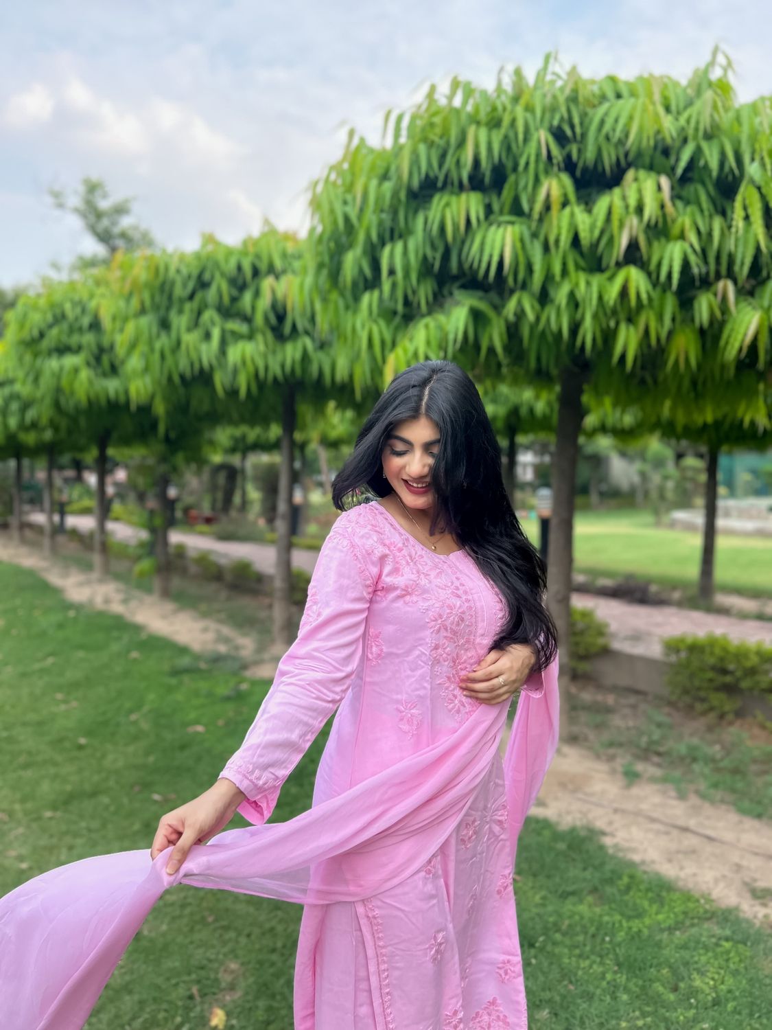 &quot;CHANDNI&quot; Rayon Chikankari Suit Set