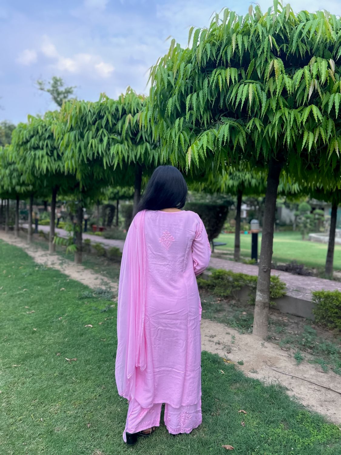 &quot;CHANDNI&quot; Rayon Chikankari Suit Set