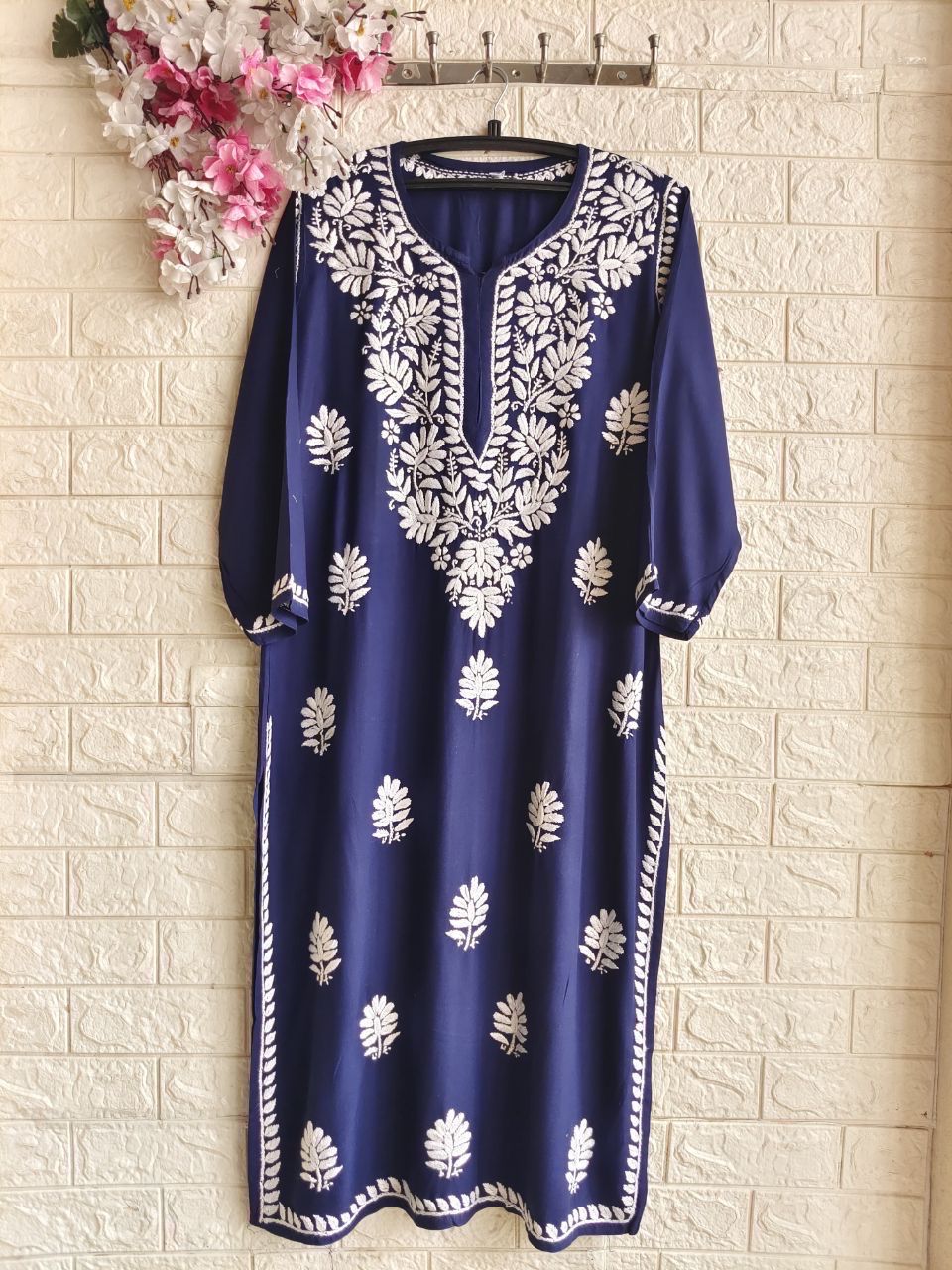 “SITARA” Rayon Chikankari Kurta