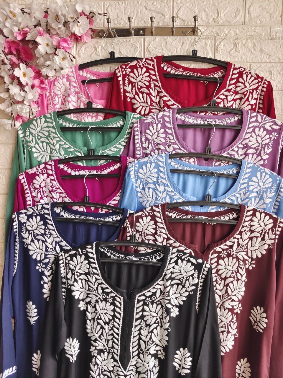 “SITARA” Rayon Chikankari Kurta