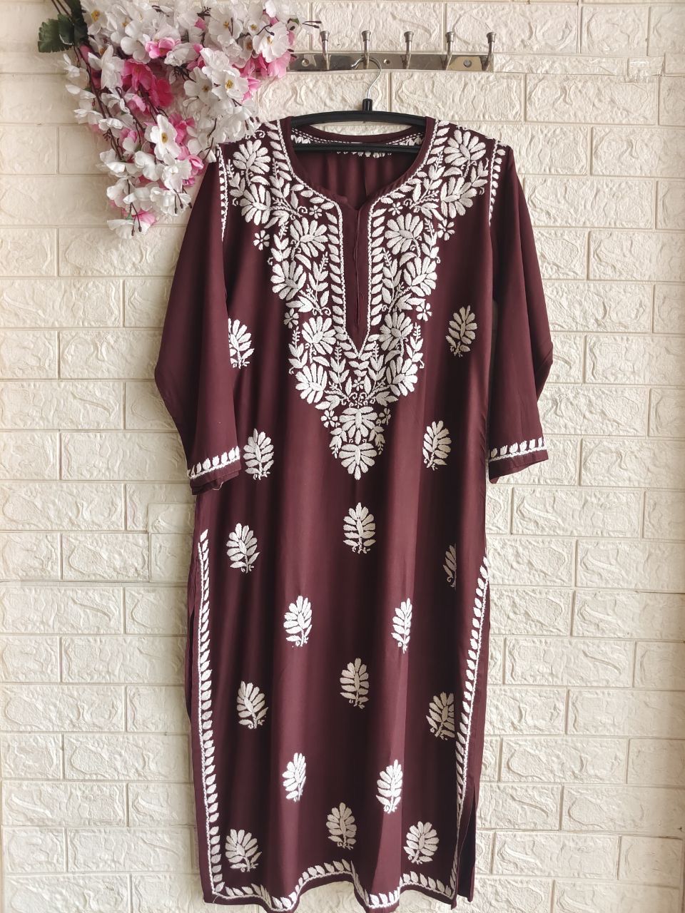 “SITARA” Rayon Chikankari Kurta
