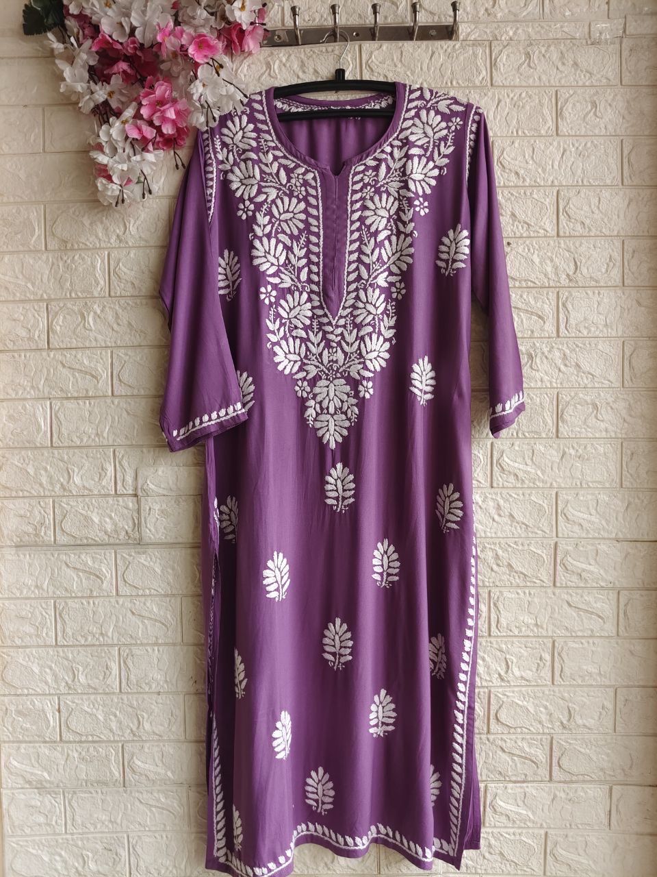 “SITARA” Rayon Chikankari Kurta