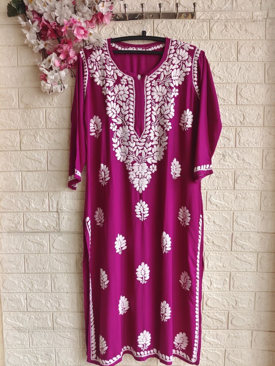 “SITARA” Rayon Chikankari Kurta