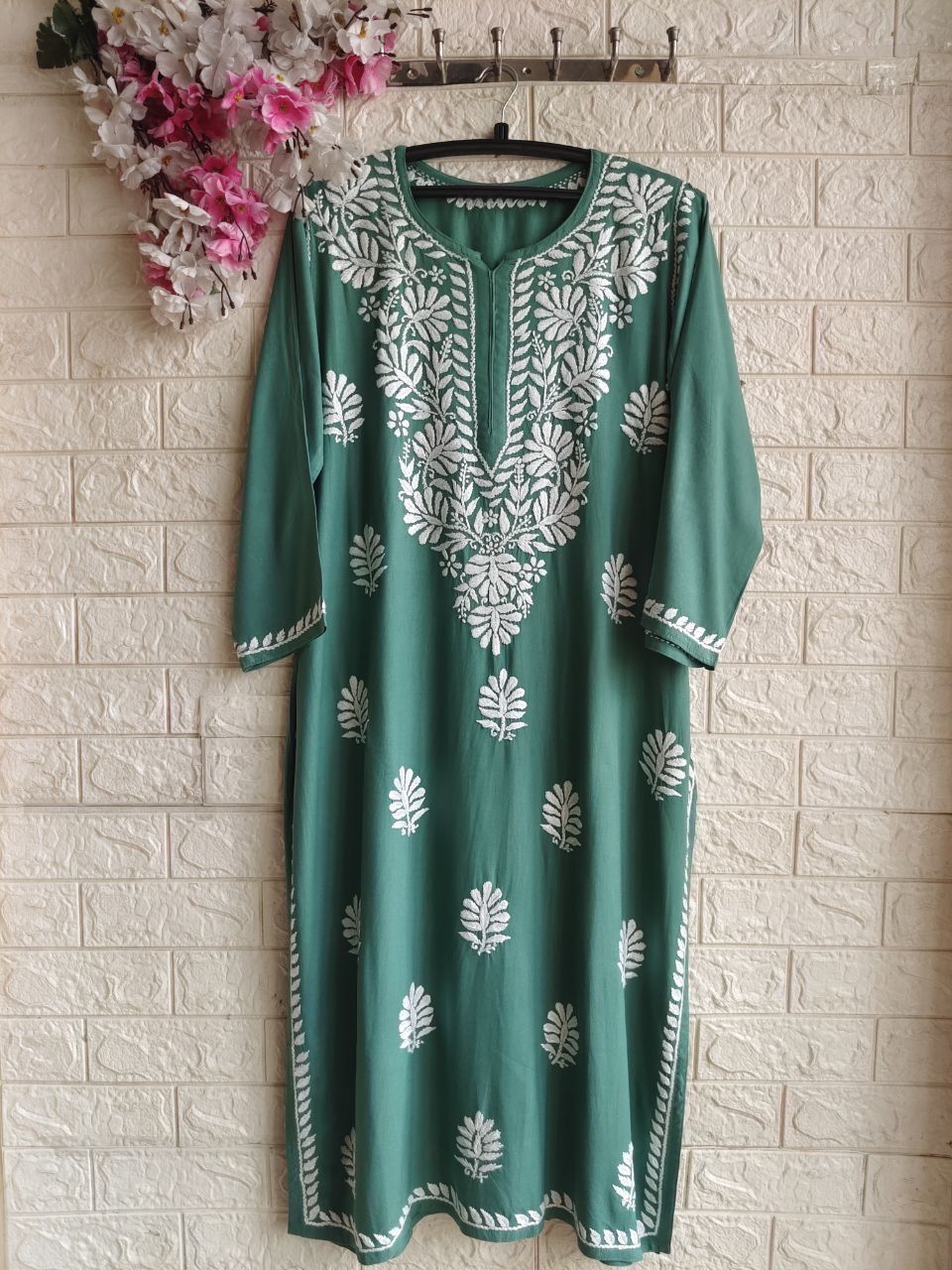 “SITARA” Rayon Chikankari Kurta