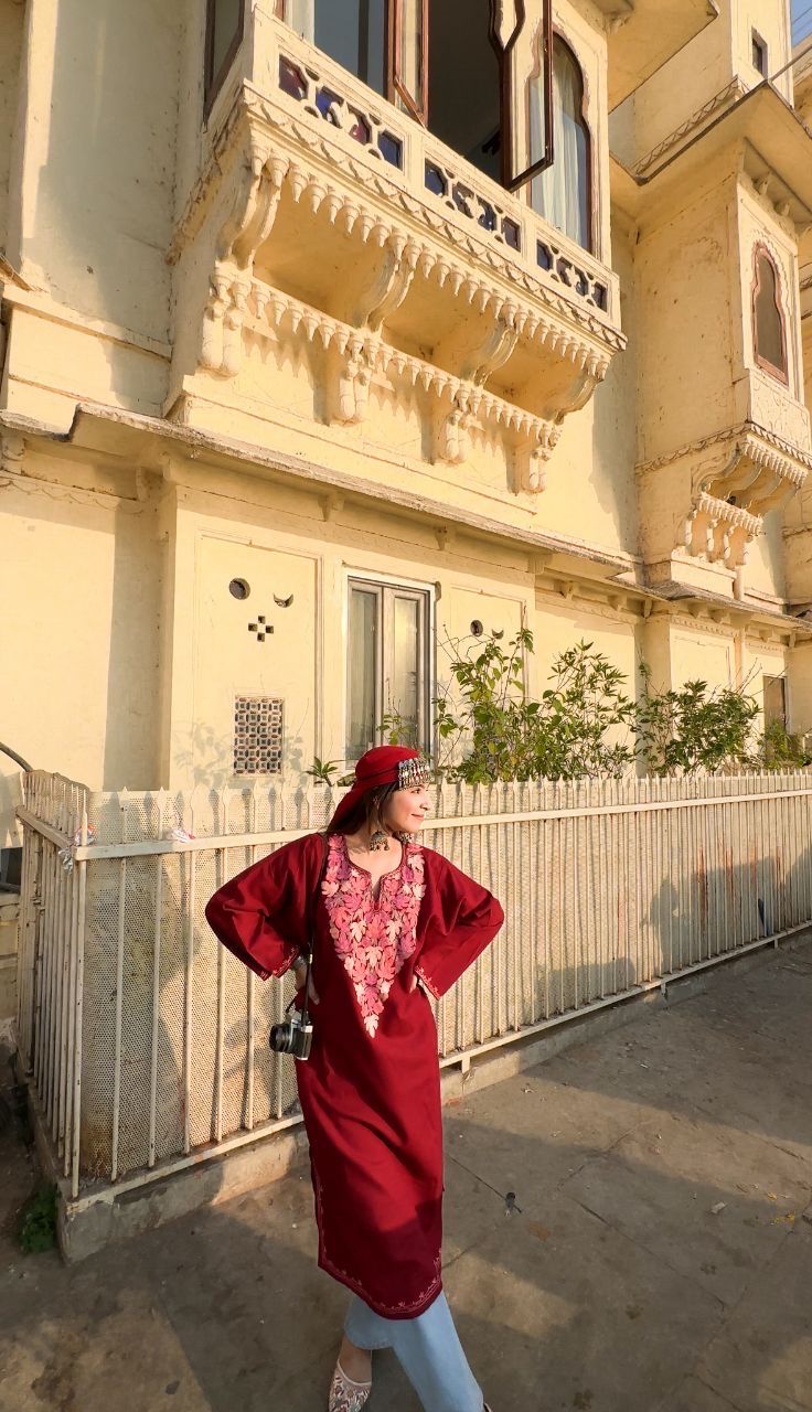 “SHEENA” Cotton Kashmiri Kurta