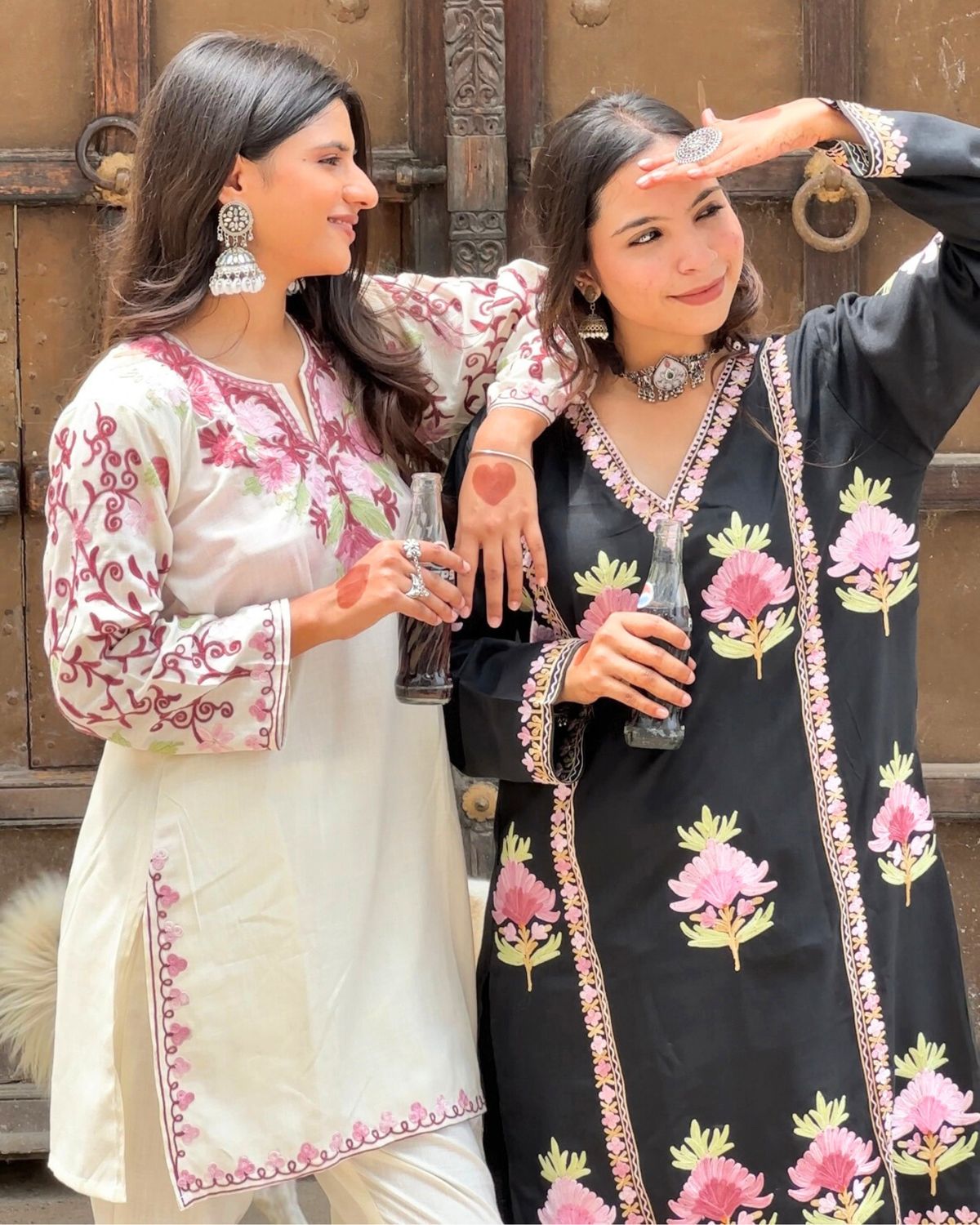 “AISHA” Kashmiri Embroidered Co-Ord Set