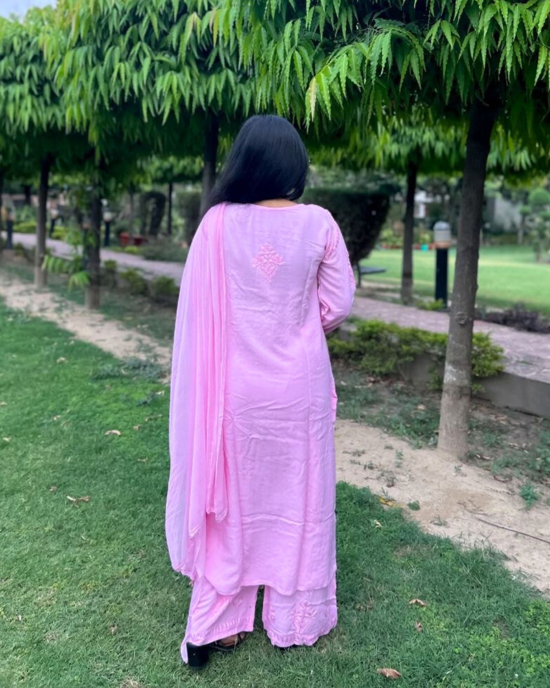 &quot;CHANDNI&quot; Rayon Chikankari Suit Set
