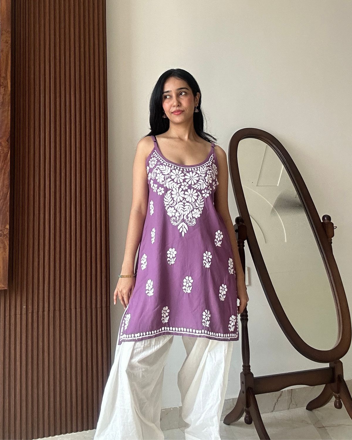 “NAVYA” Noodle Strap Short Kurta