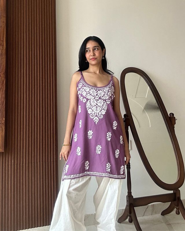 “NAVYA” Noodle Strap Short Kurta